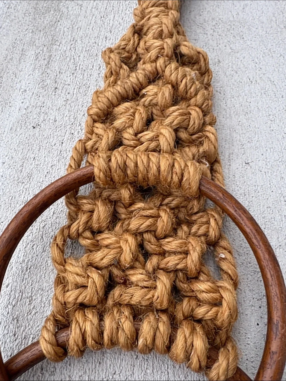 Vintage handcrafted macramé